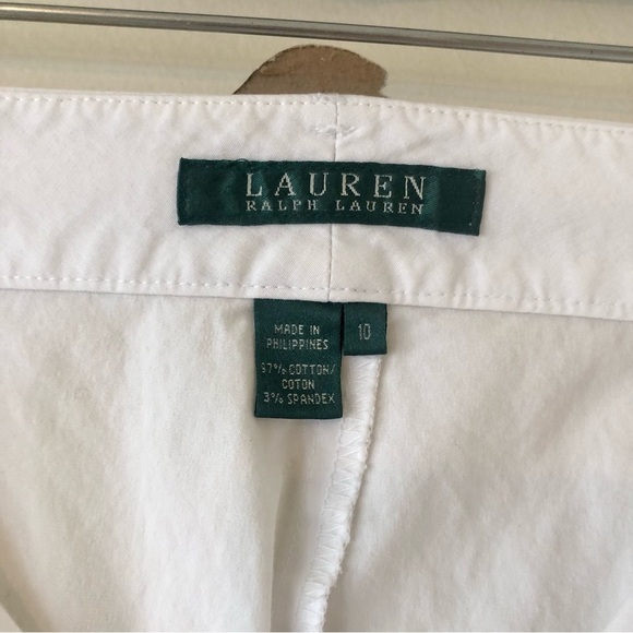 Lauren Ralph Lauren White Cotton Pants Size 10 - Picture 5 of 7